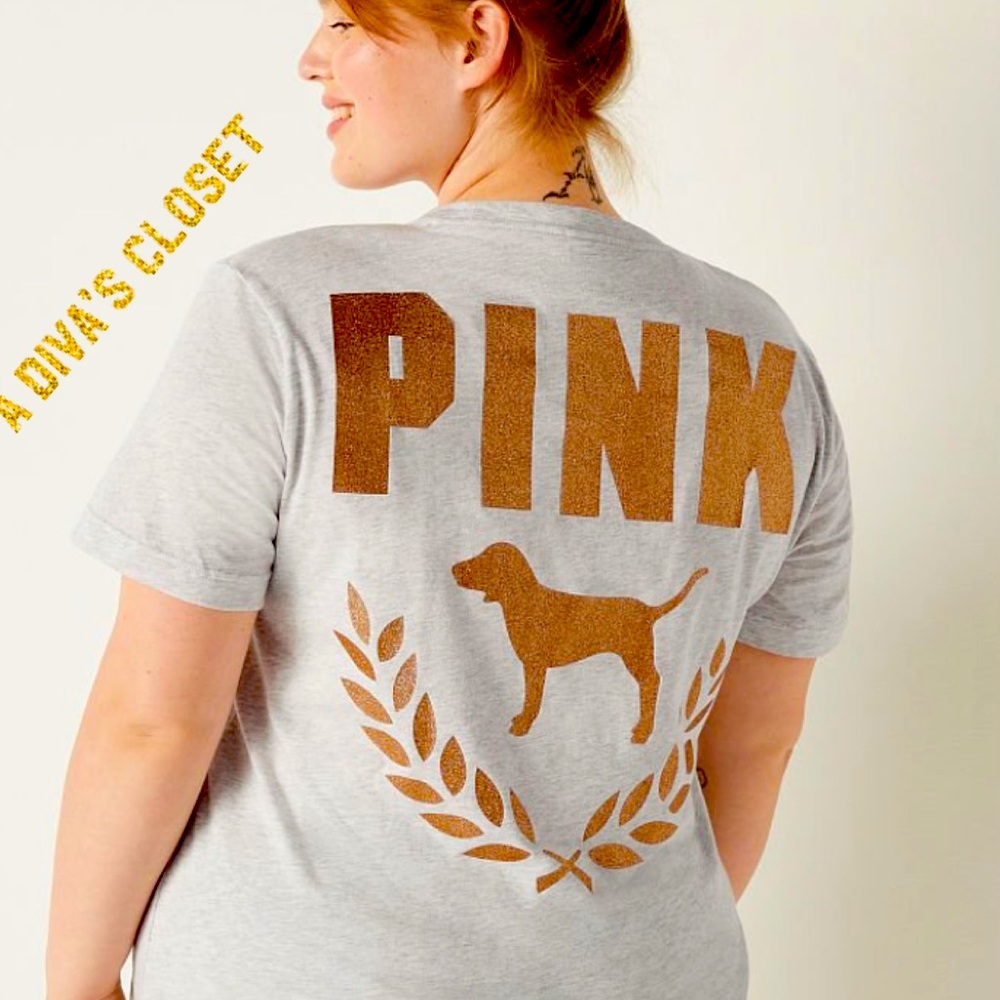 VS Pink Everyday Tee Glitter Logo